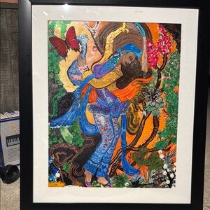 Vibrant Multicolor Framed Art Print